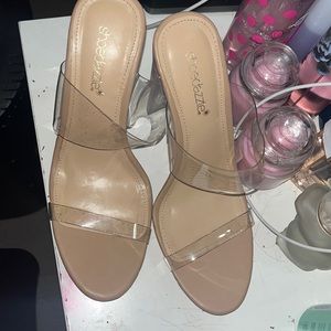 Clear heels